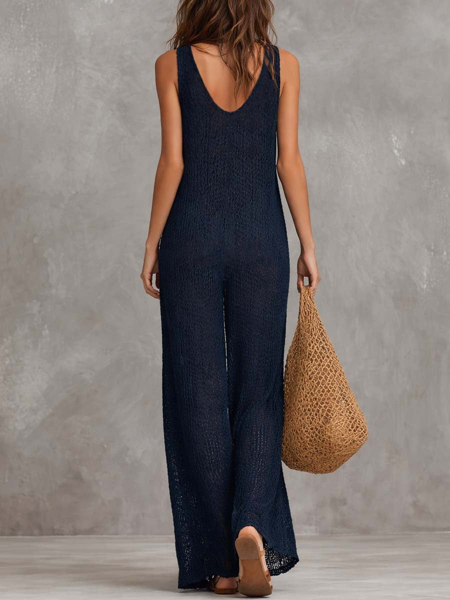 Bohemian Vakantie Gebreide Jumpsuit
