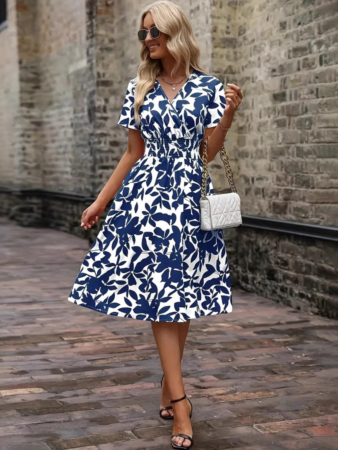 Noa™ | Botanische wrap jurk