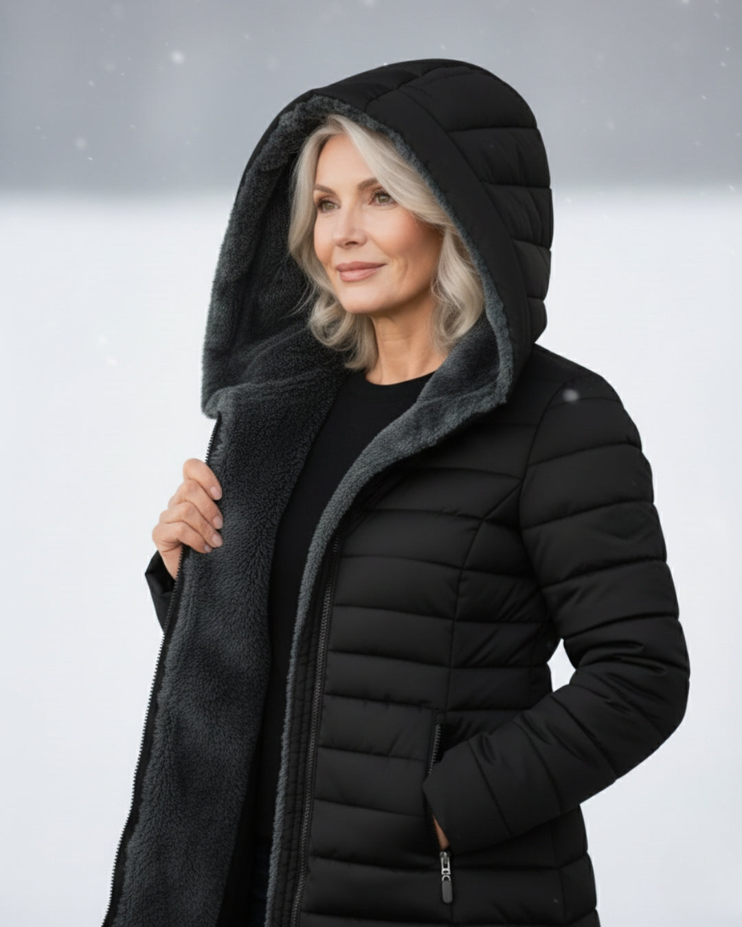 Clair | Pufferjas gevoerd met fleece
