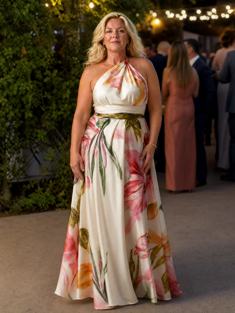 Amiel | Lichte maxi-jurk met bloemenprint
