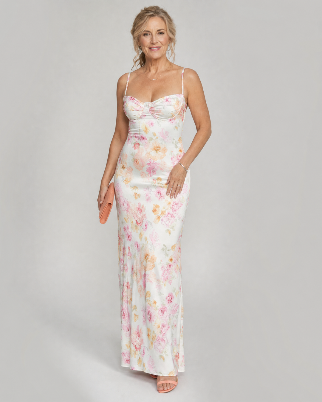 Colia | Mouwloze bodycon maxi-jurk met bloemenprint