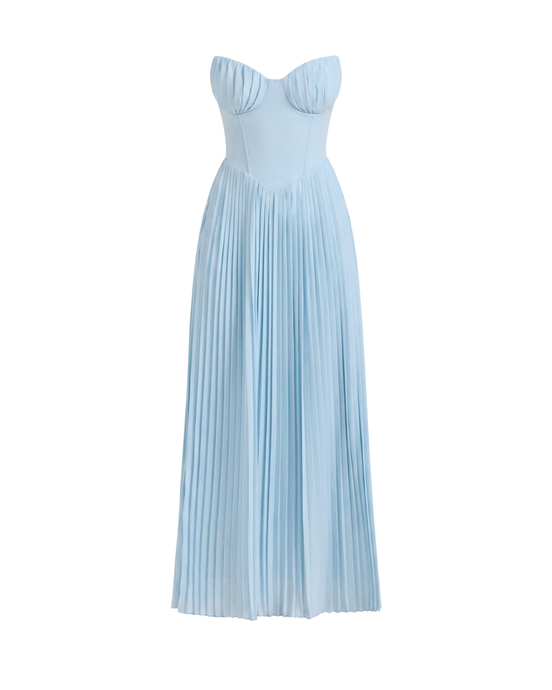 Velvet Hour | Maxi-jurk met V-hals en plissérok