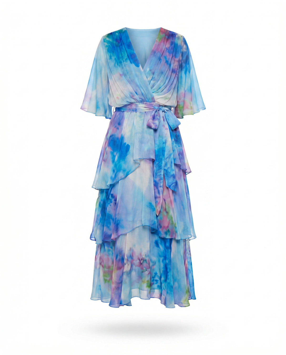 Soft Wrap | Luchtige overslagjurk met print