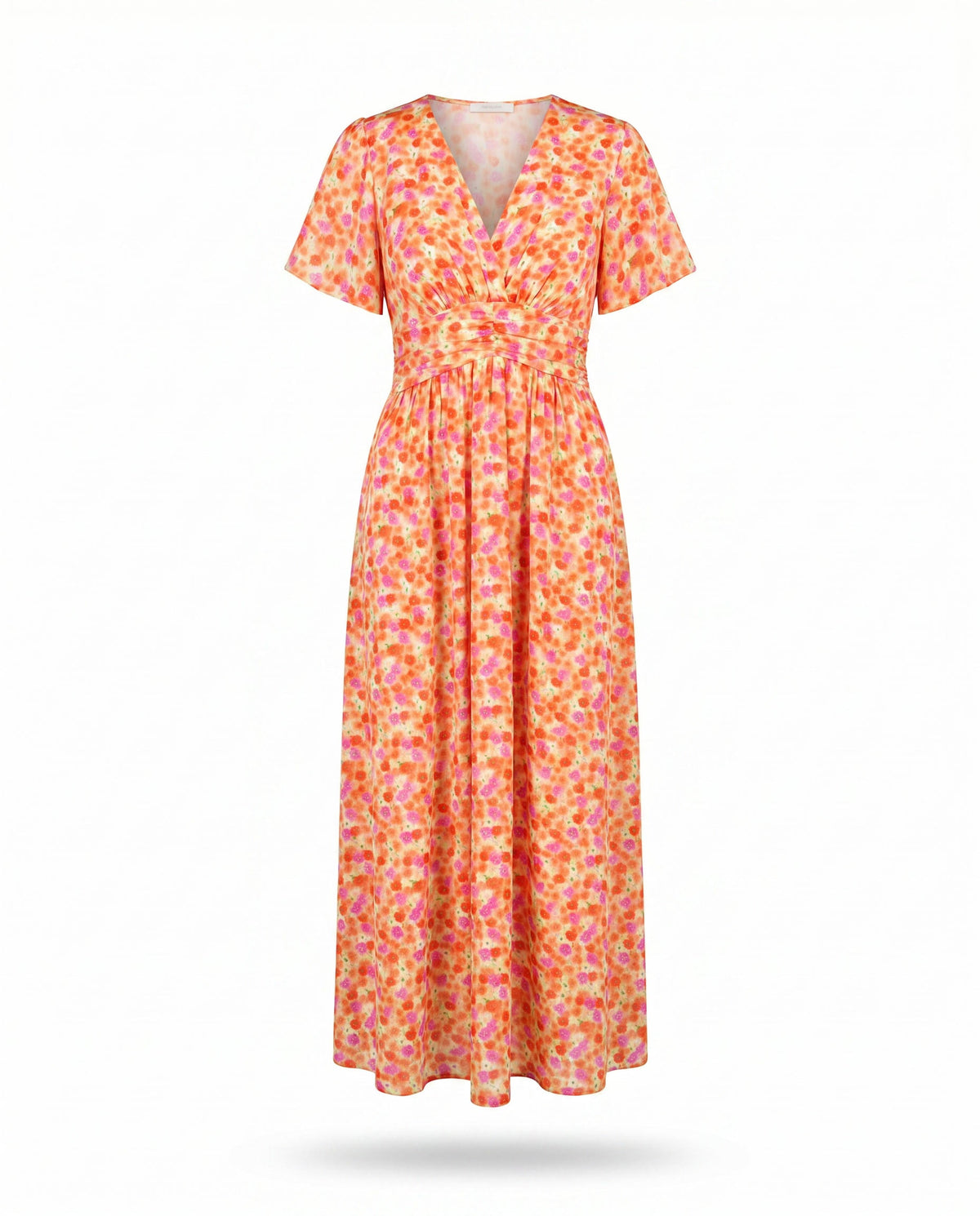 Elina | Lange vloeiende jurk met bloemenprint