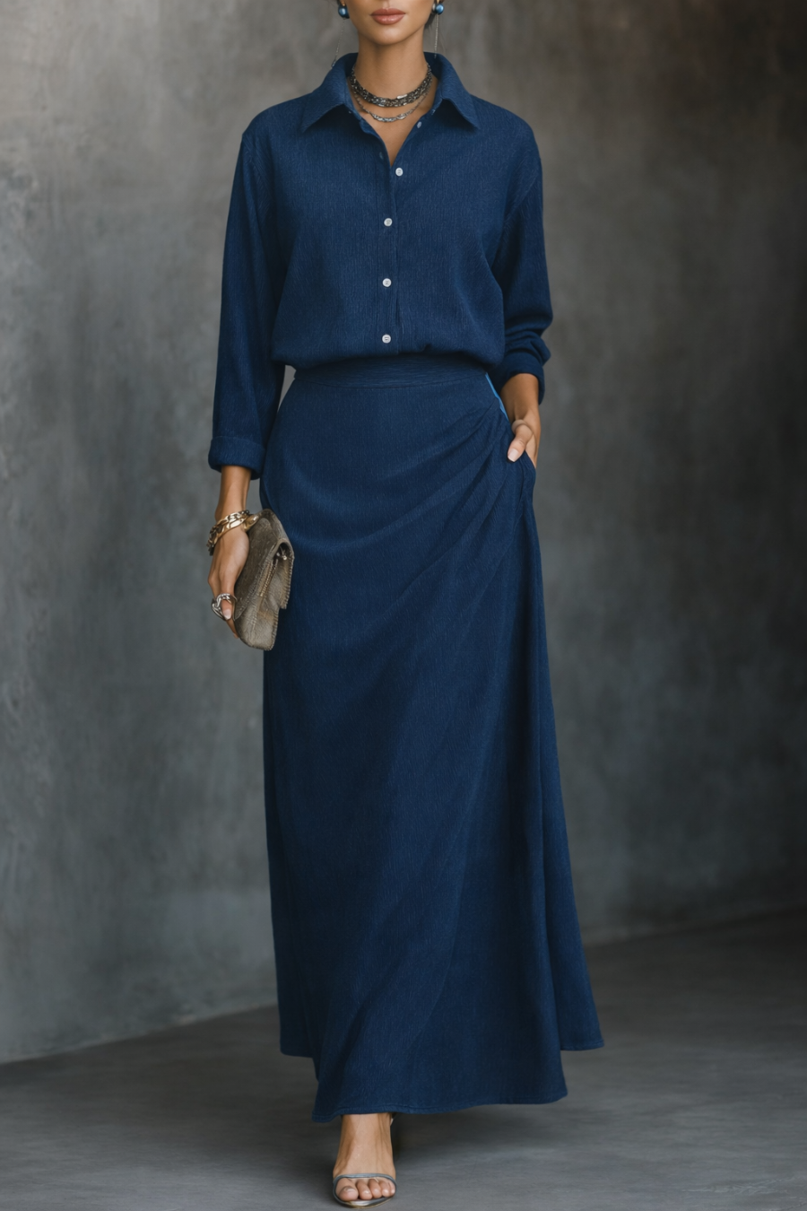 Sara™ || Elegante set met lange rok