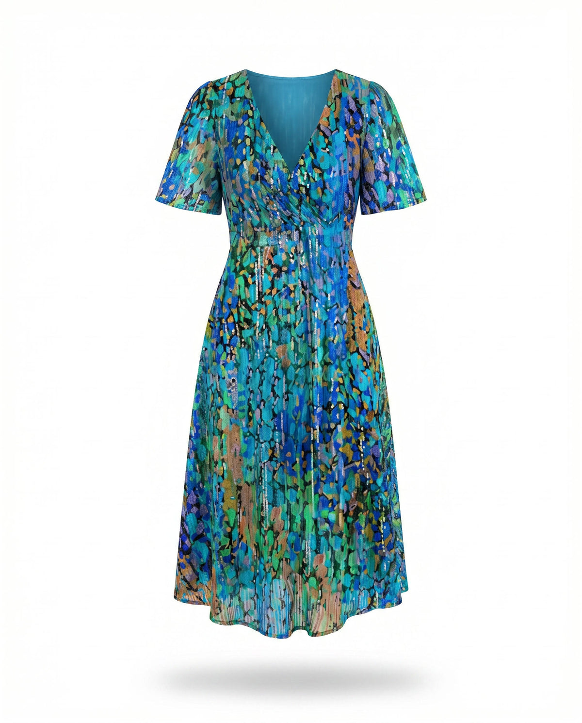 Naomie | Zomerjurk met V-hals en asymmetrische zoom