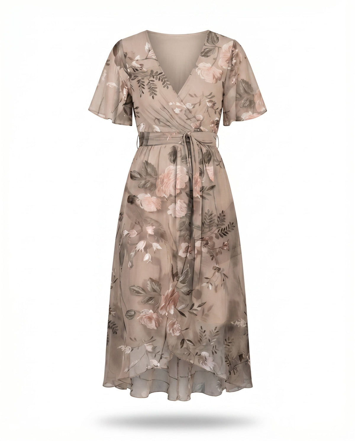 Naomie | Zomerjurk met V-hals en asymmetrische zoom