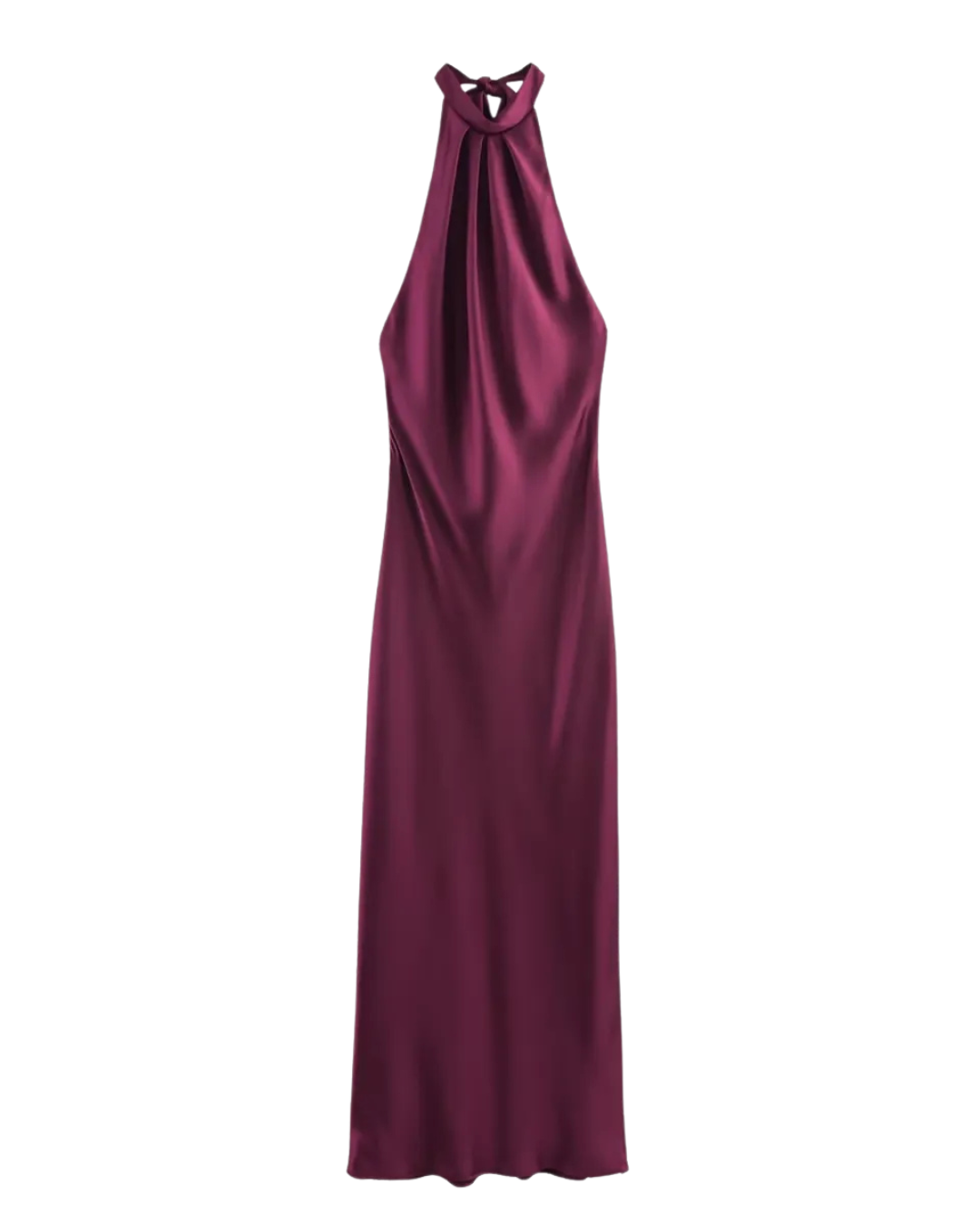 Halter midi-jurk met open rug
