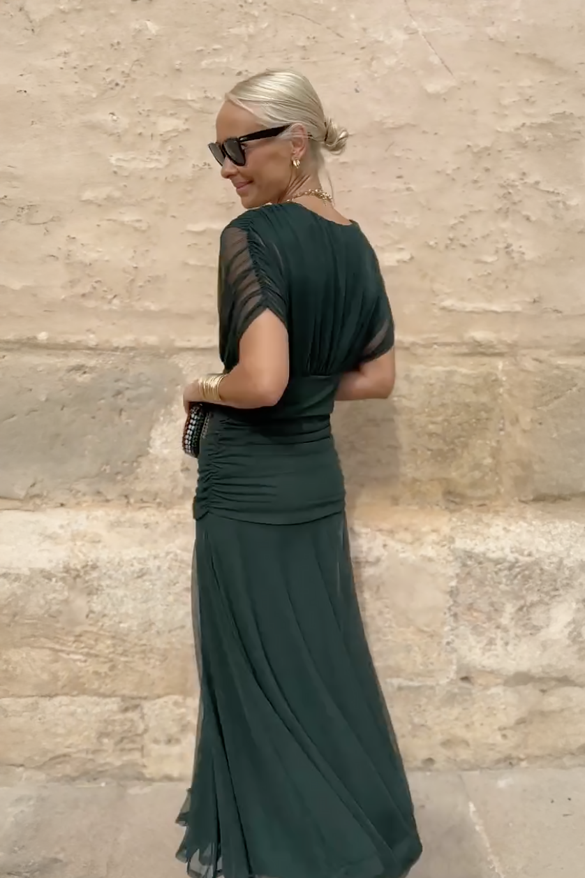 Louise | Elegante maxi-jurk met V-hals