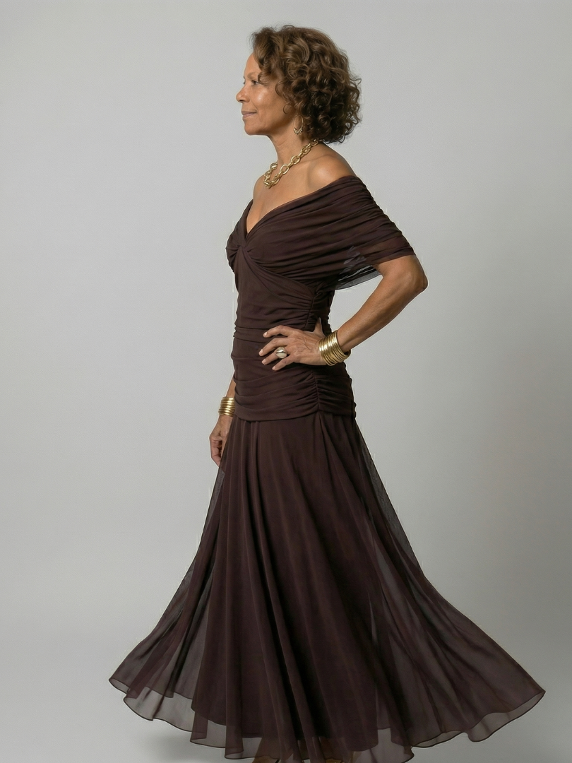 Calen | Off-shoulder midi-jurk