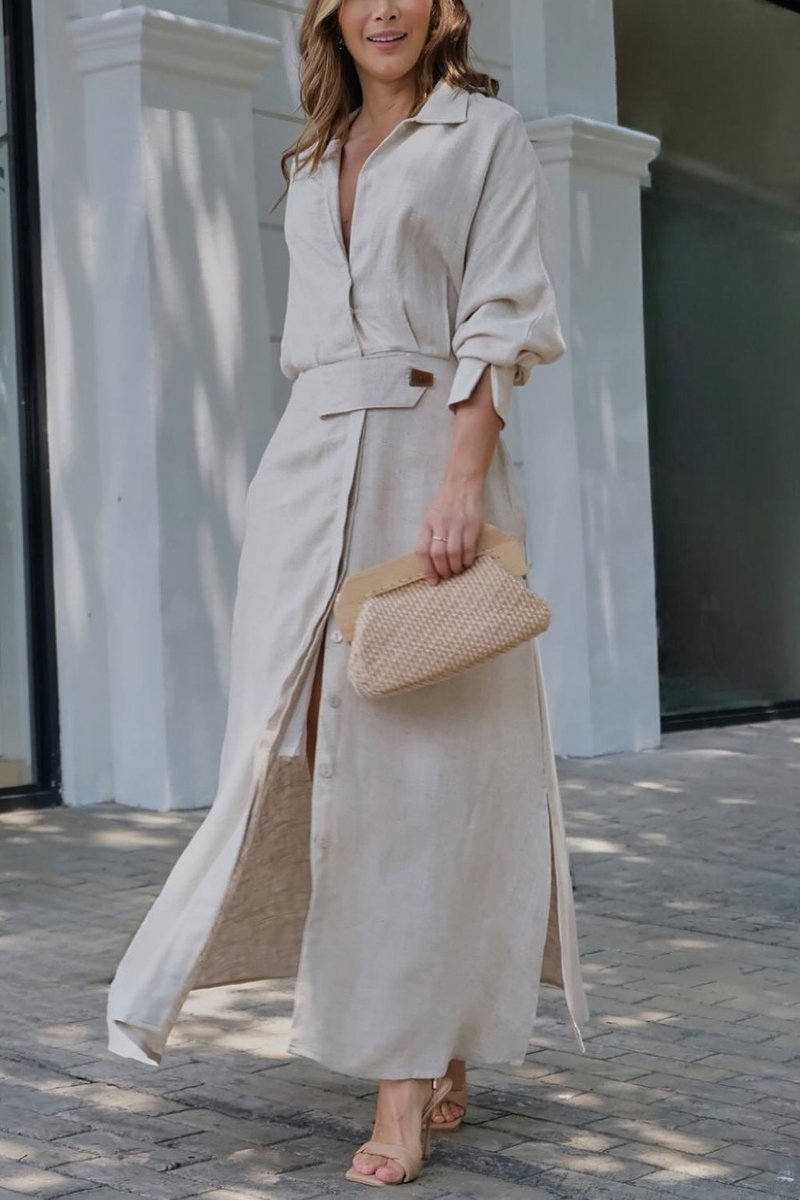 Maxi-jurk in een effen kleur