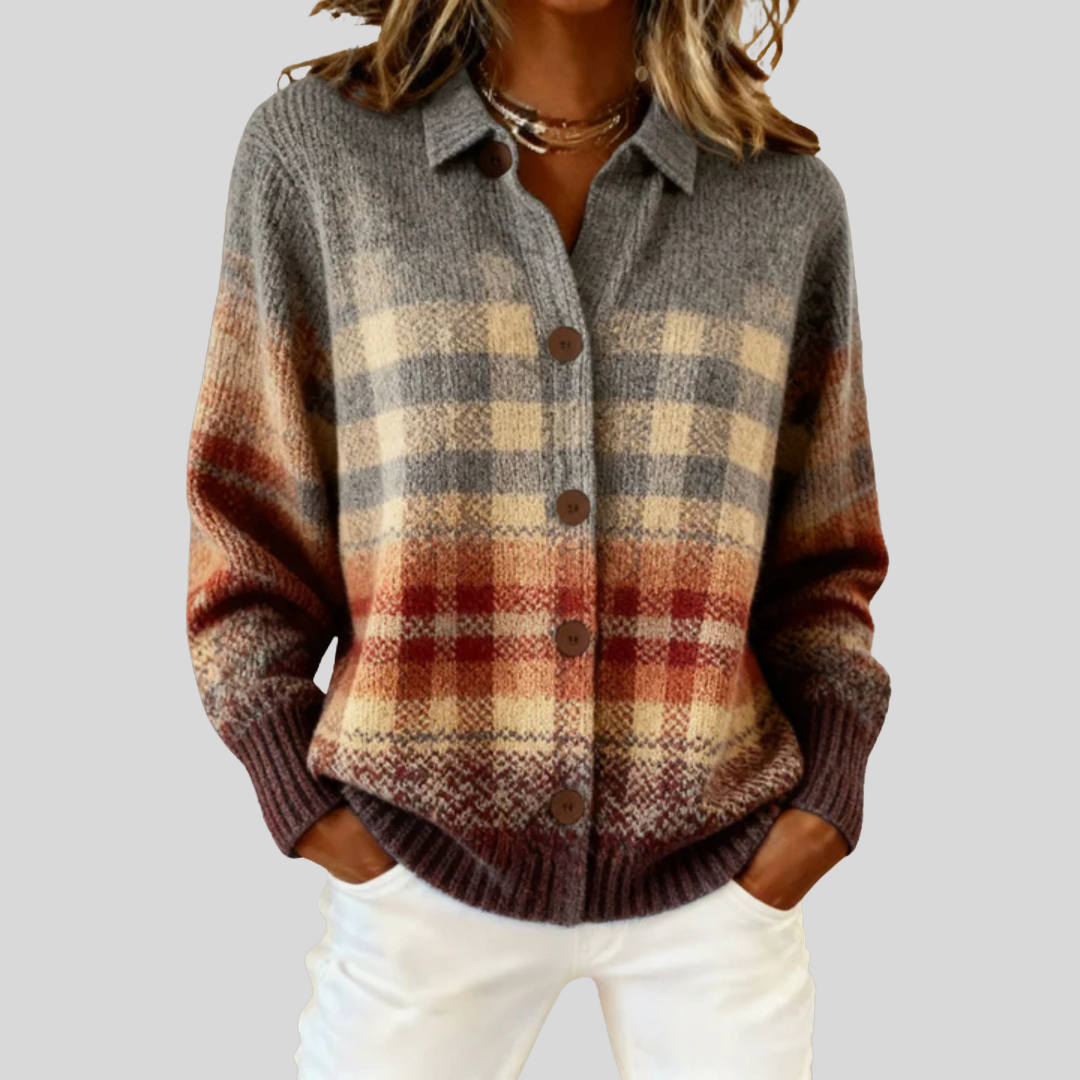 Shannon™ | Ruitvormige Rustieke Cardigan