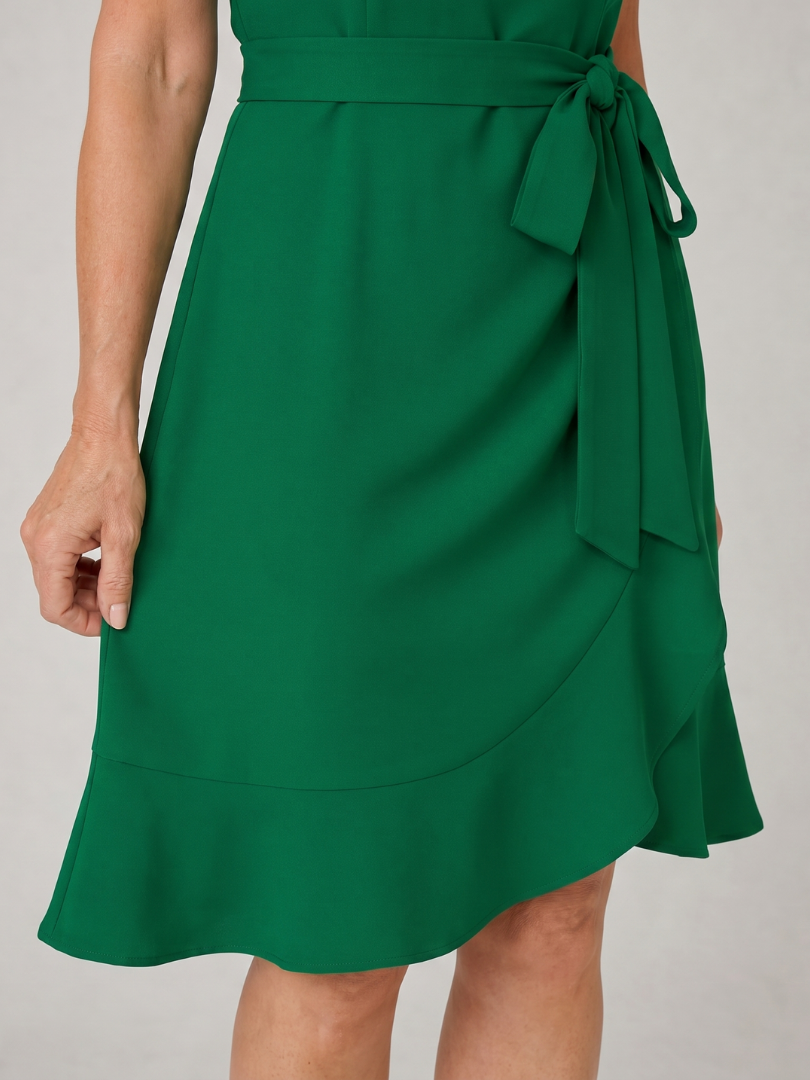 Ruosa | Mini-jurk met pofmouwen en striksluiting