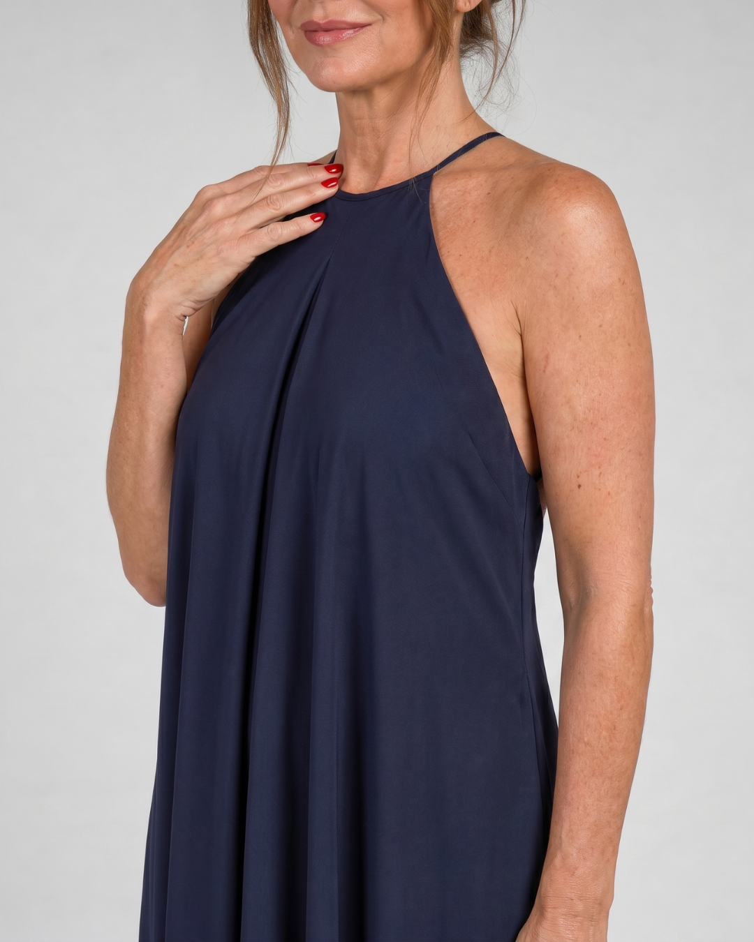 Shotle | Mouwloze vloeiende maxi-jurk