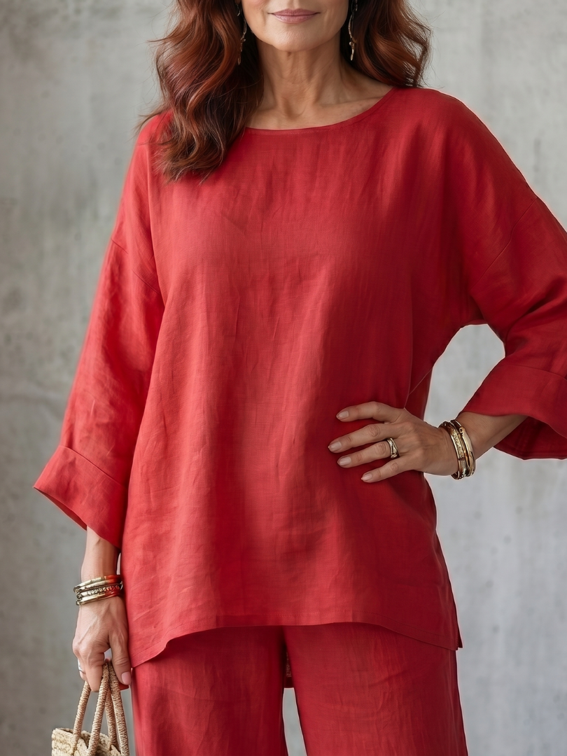 Prue | Oversized tuniek met wijde broek