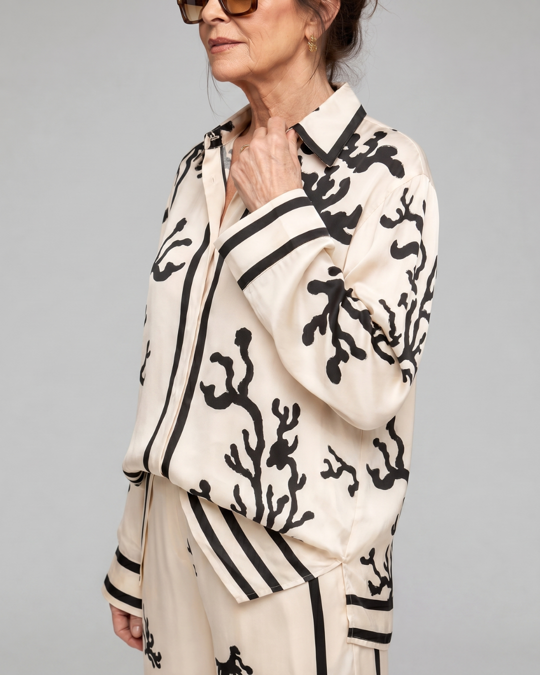 Omeni | 2-delige Set met Blouse en Wijde Broek