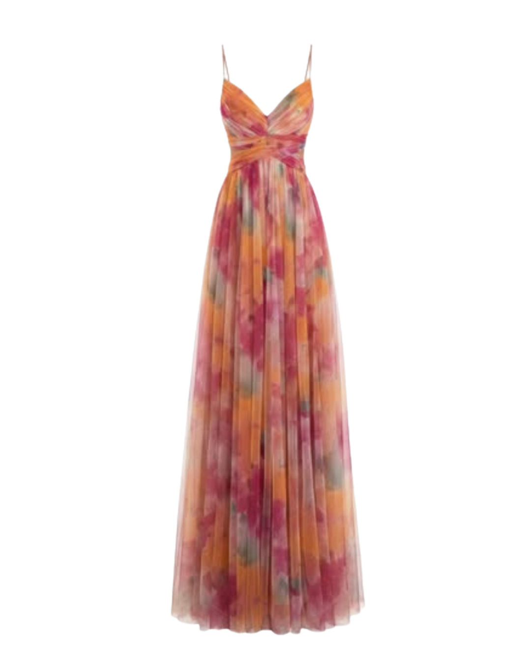 Mouwloze maxi-jurk met V-hals