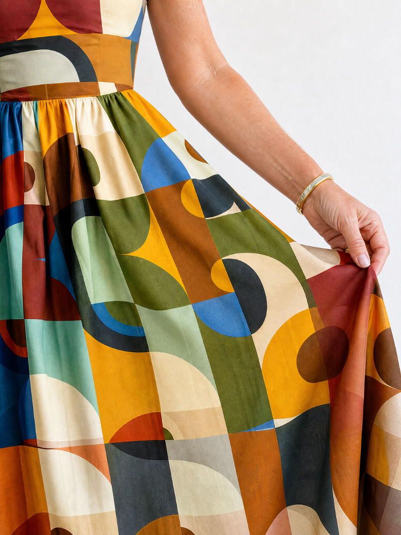 Zoraline | Midi-jurk met geometrische print