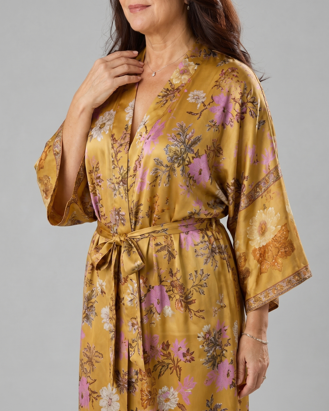 Miralyn | Wikkelochtendjas met Bloemenprint