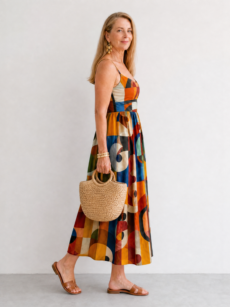 Zoraline | Midi-jurk met geometrische print