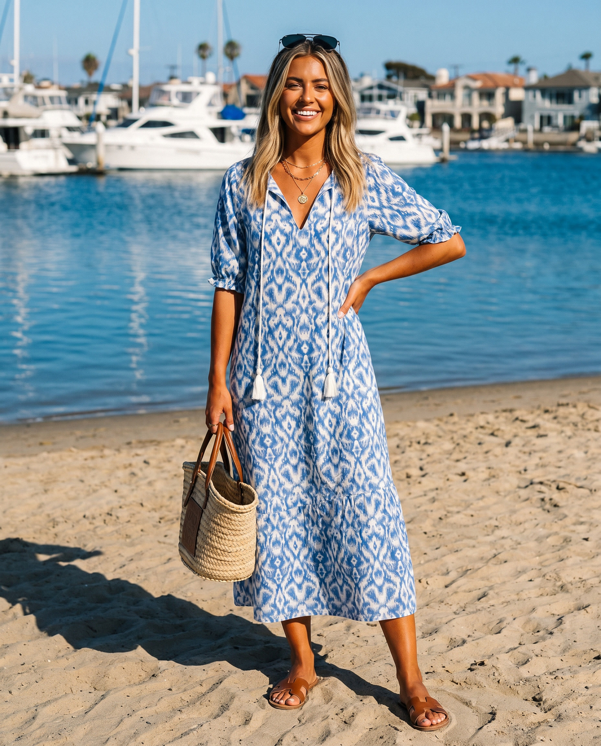 Luna | Boho midi-jurk met kwastjes