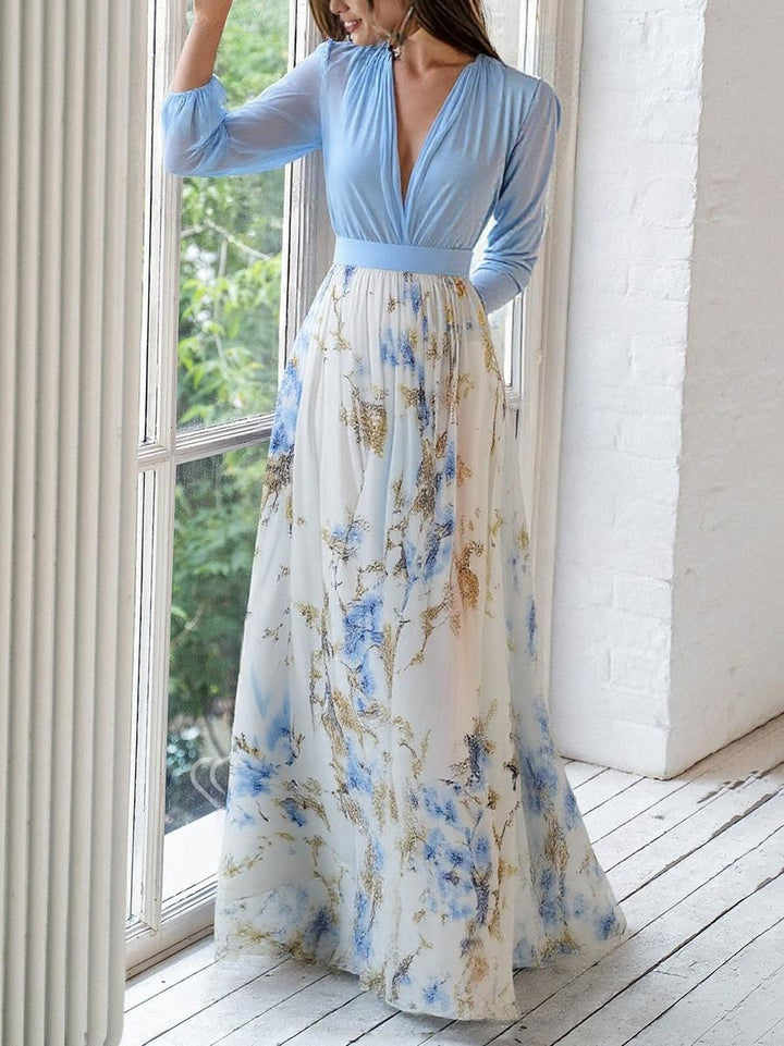 Peniel™ | Elegante Bloemen Maxi Jurk