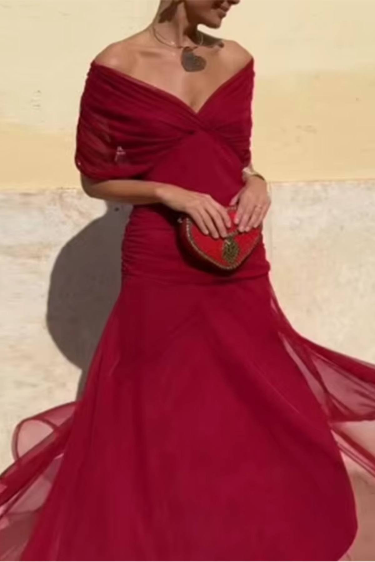 Louise | Elegante maxi-jurk met V-hals