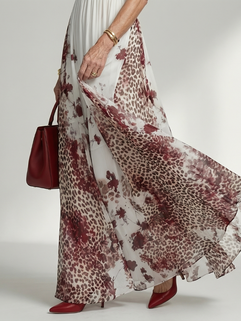 Orlune | Geplooide maxi-jurk