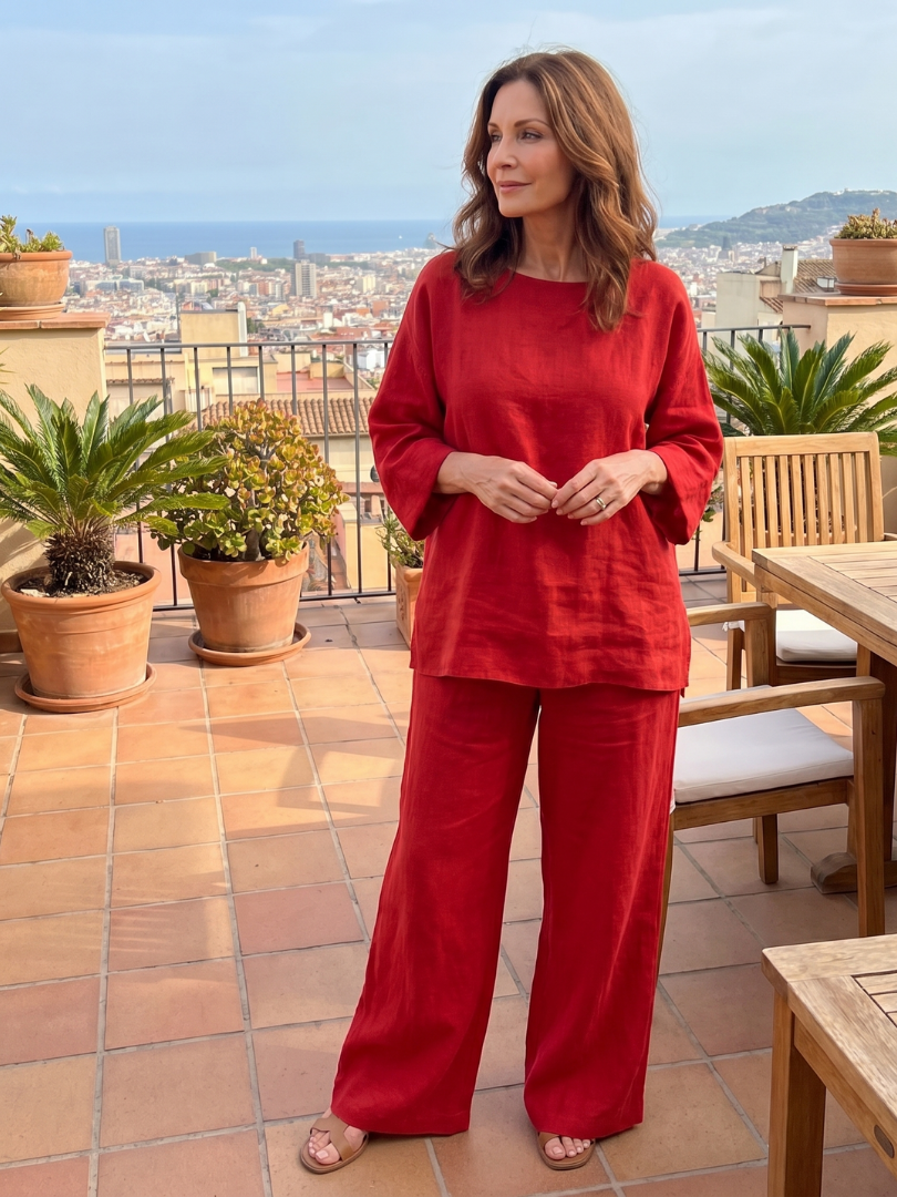 Prue | Oversized tuniek met wijde broek