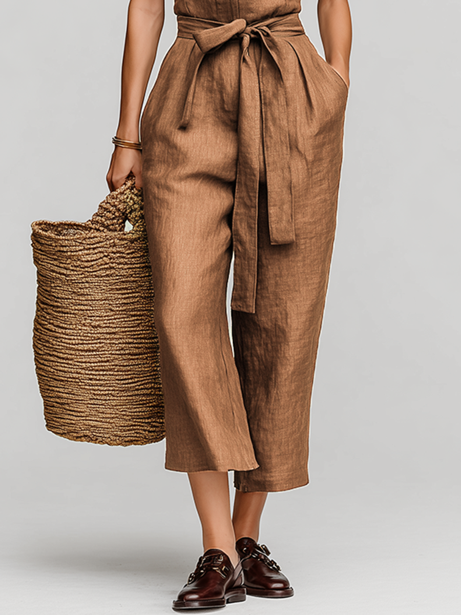 Élodie | Mouwloze V-hals jumpsuit