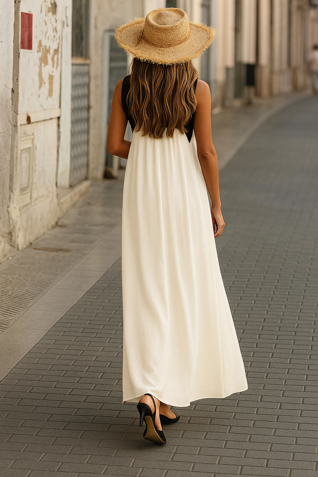 Nomi - Elegante jurk met kruislingse halslijn