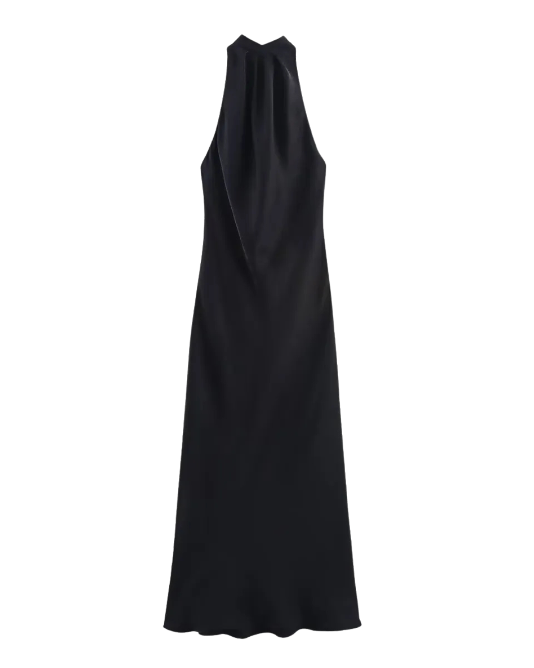 Halter midi-jurk met open rug