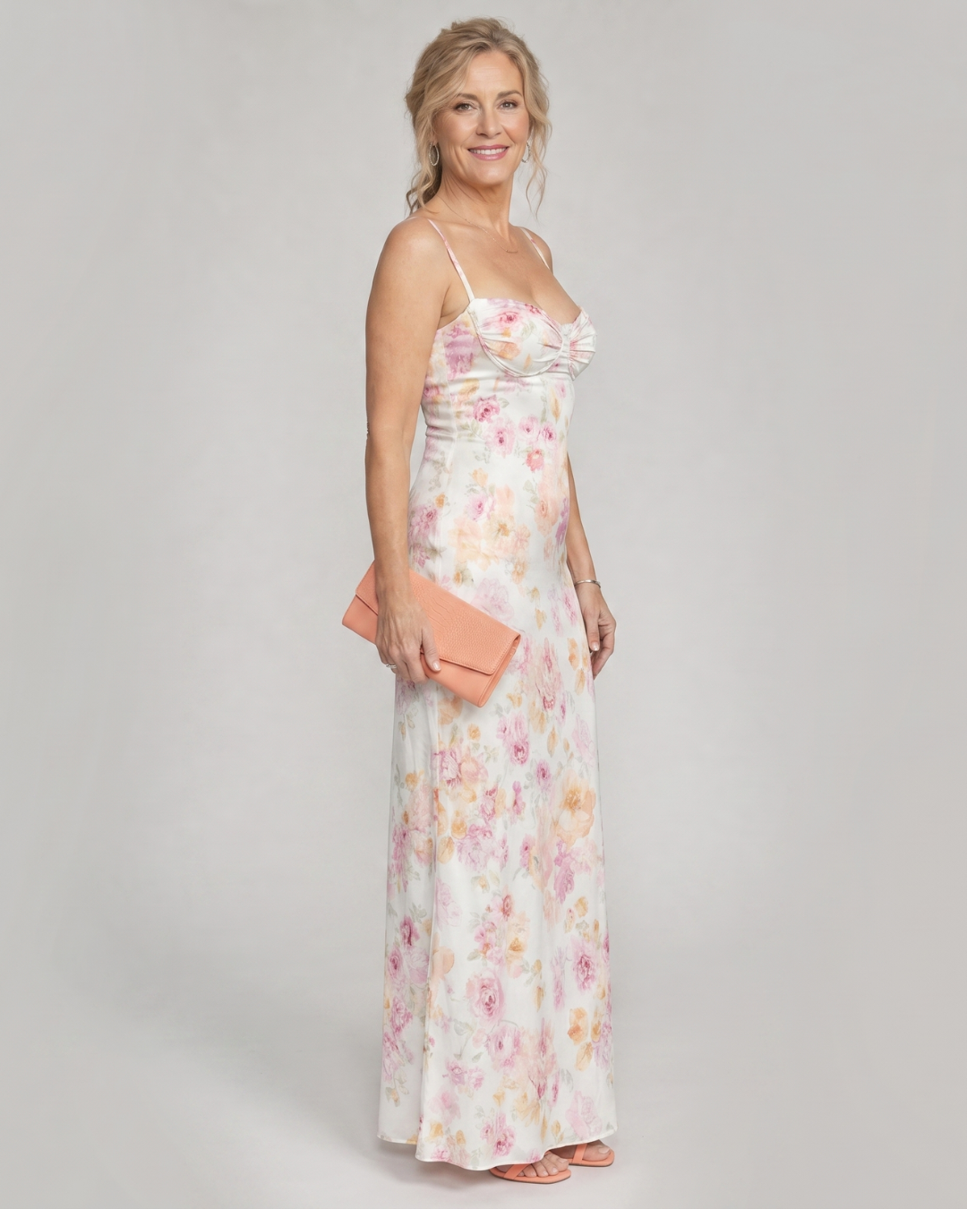 Colia | Mouwloze bodycon maxi-jurk met bloemenprint