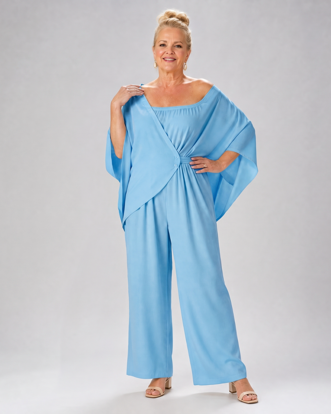 Vemrina | 2-delige Set met Off-shoulder Top en Wijde Broek