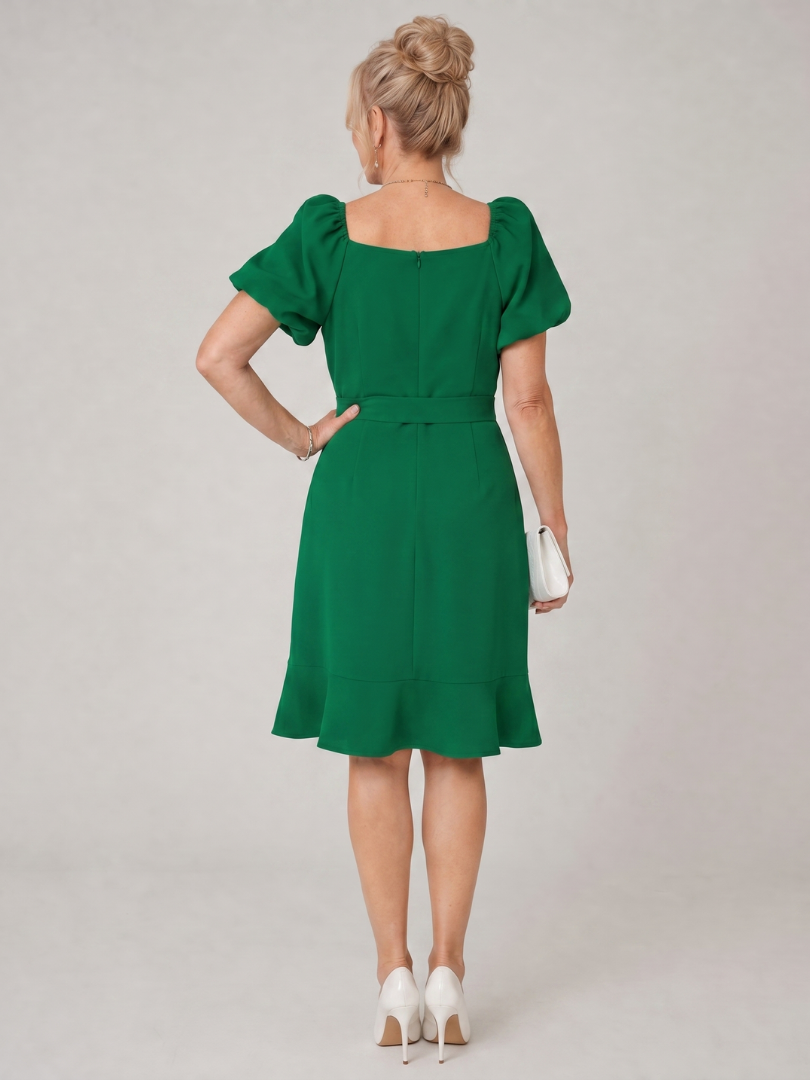 Ruosa | Mini-jurk met pofmouwen en striksluiting