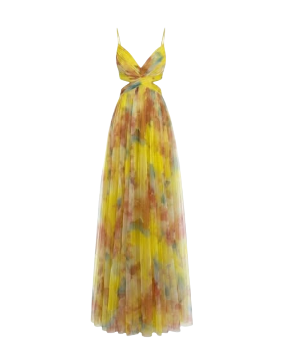 Mouwloze maxi-jurk met V-hals