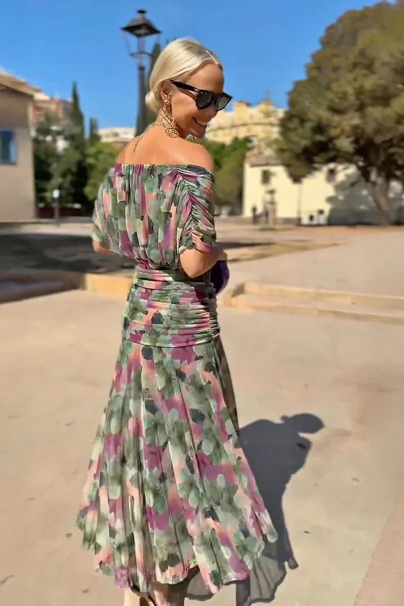 Louise | Elegante maxi-jurk met V-hals