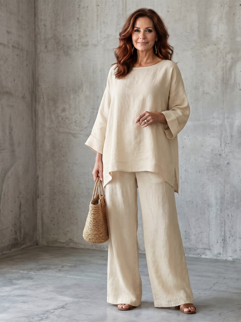 Prue | Oversized tuniek met wijde broek