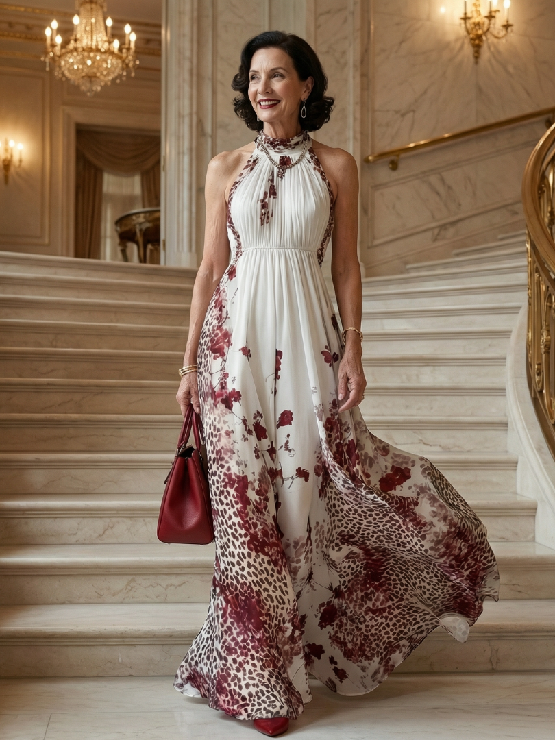 Orlune | Geplooide maxi-jurk