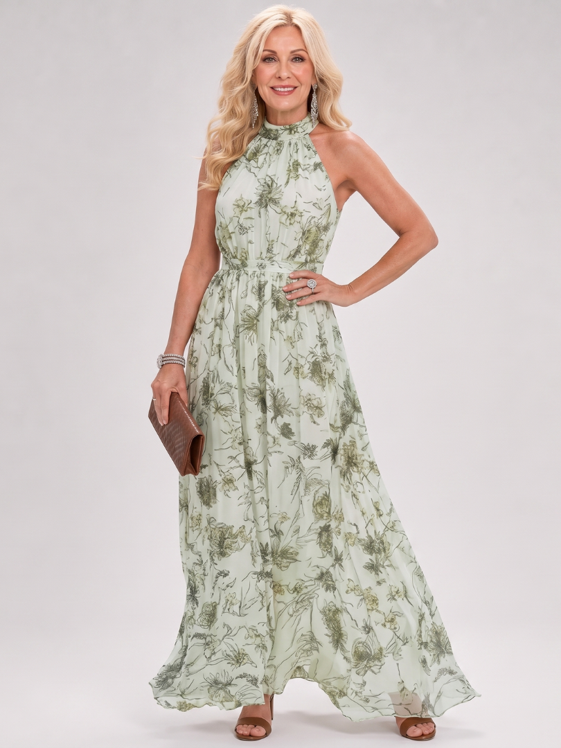 Guinevere | Midi-jurk met bloemenprint en zwierige rok
