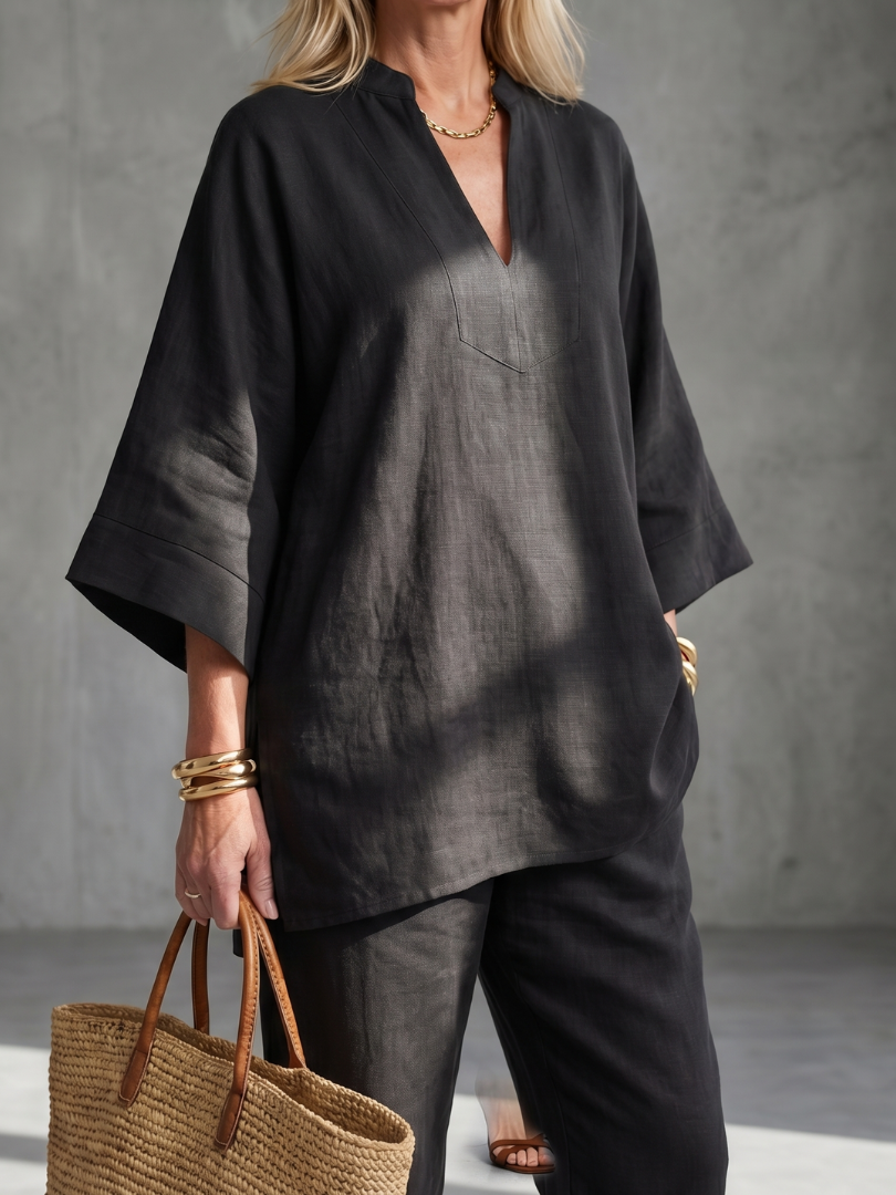 Georgiana | Tuniek met broek en V-hals
