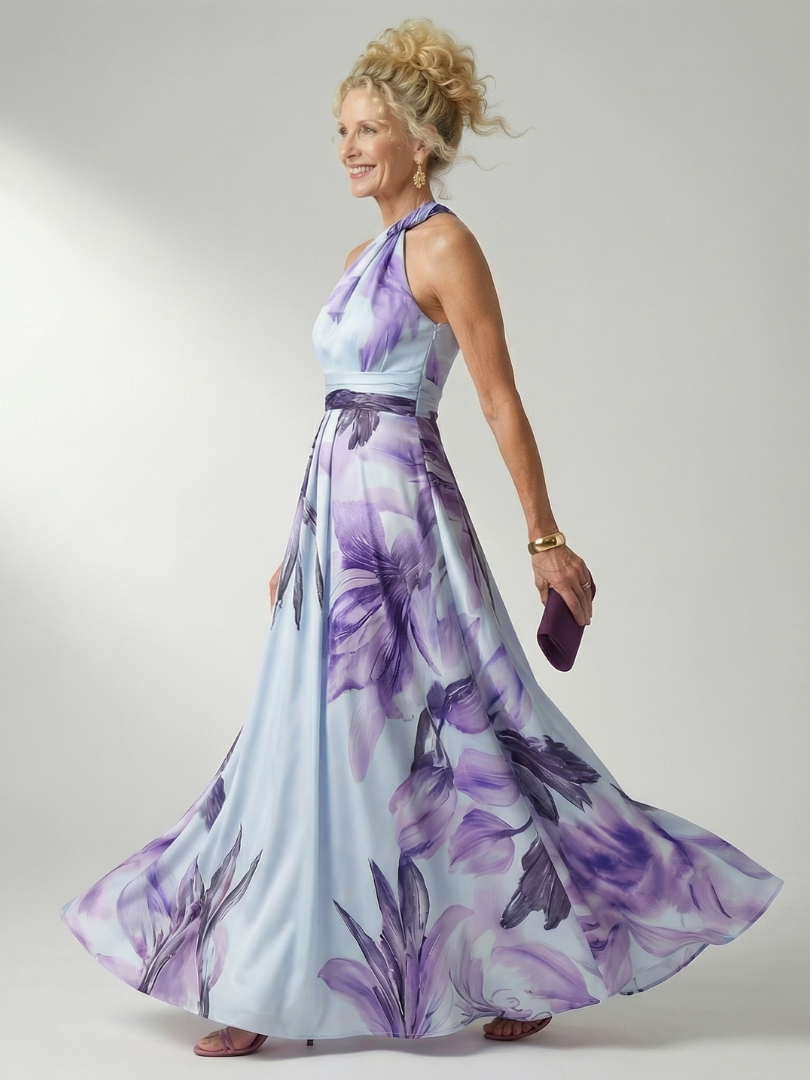 Amiel | Lichte maxi-jurk met bloemenprint