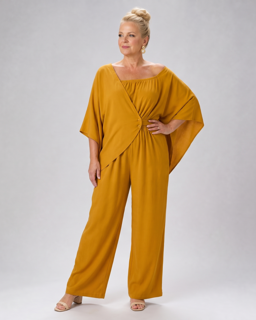 Vemrina | 2-delige Set met Off-shoulder Top en Wijde Broek