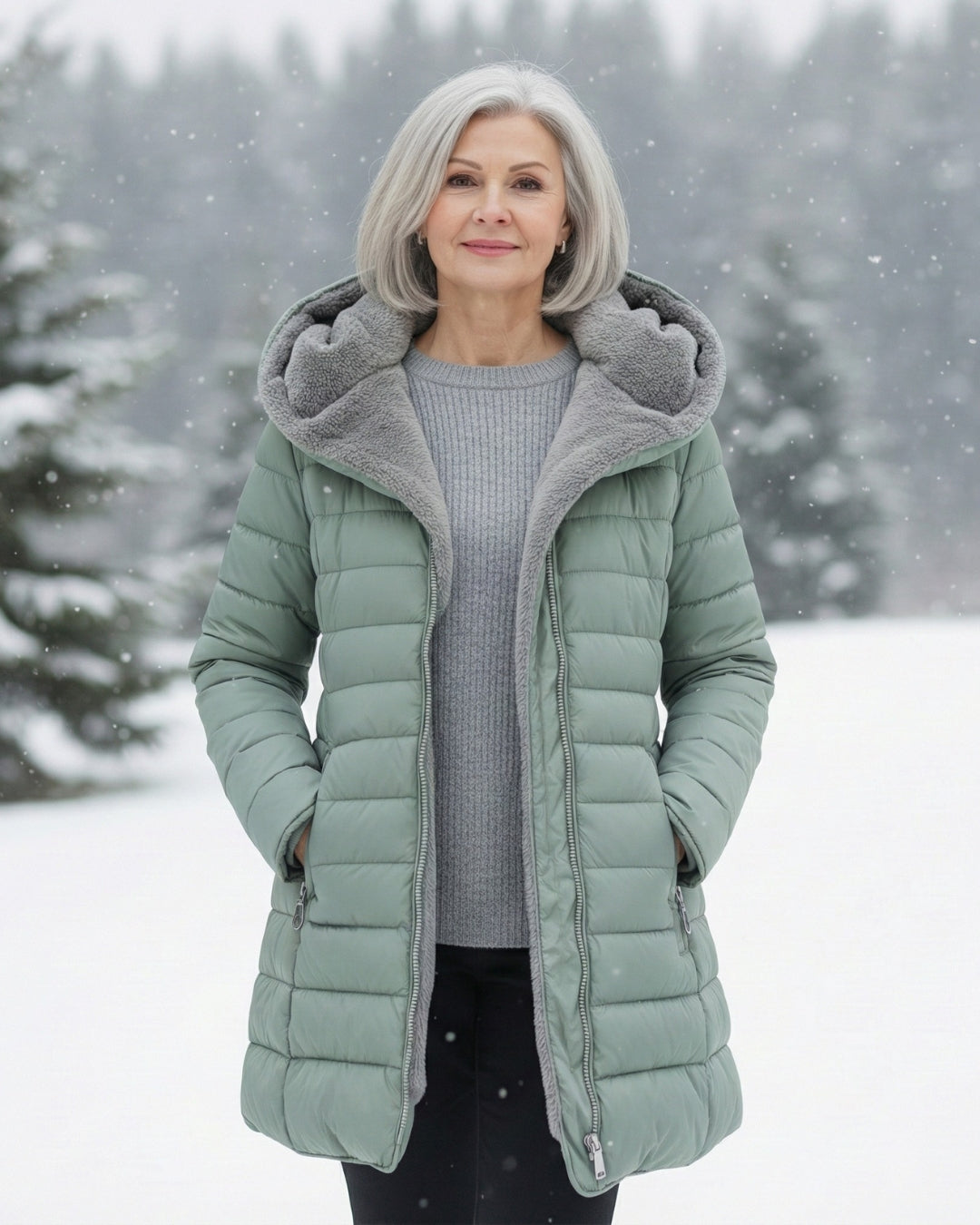 Clair | Pufferjas gevoerd met fleece