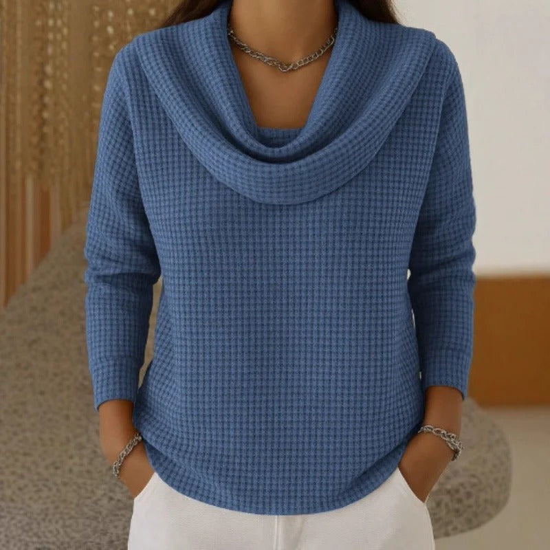 AMBER™ | Elegante Trui met Warm Comfort en Vloeiende Watervalhals voor Elke Dag