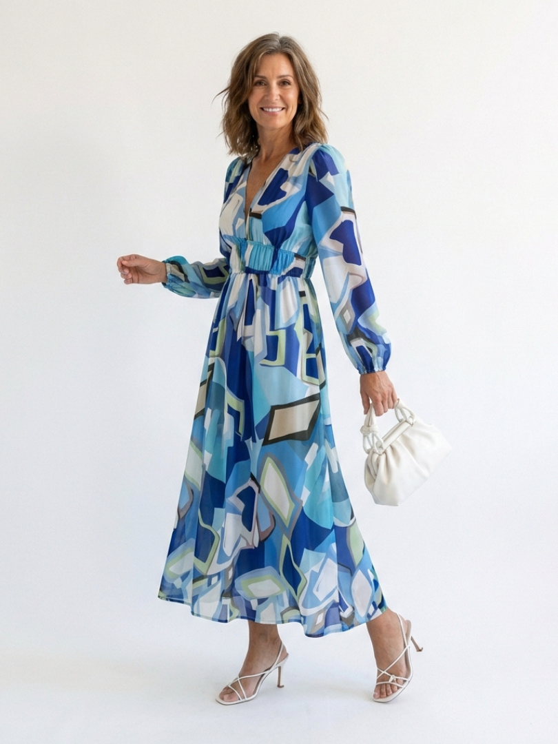 Althea | Maxi-jurk met lange mouwen