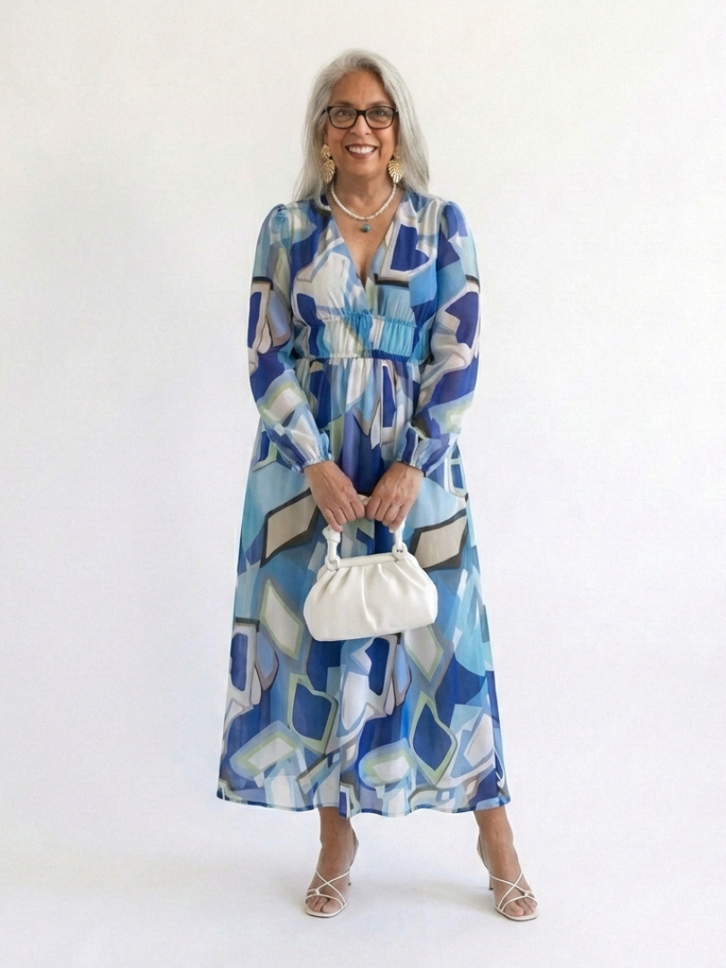 Althea | Maxi-jurk met lange mouwen