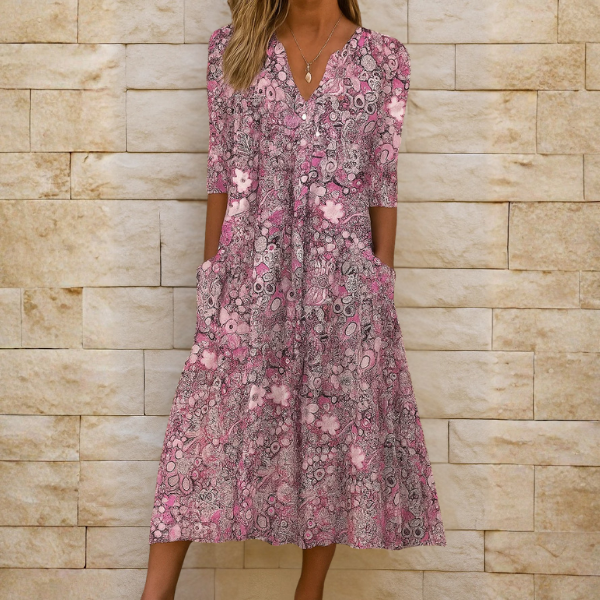 OLIVIA | ELEGANTE JURK MET V-HALS