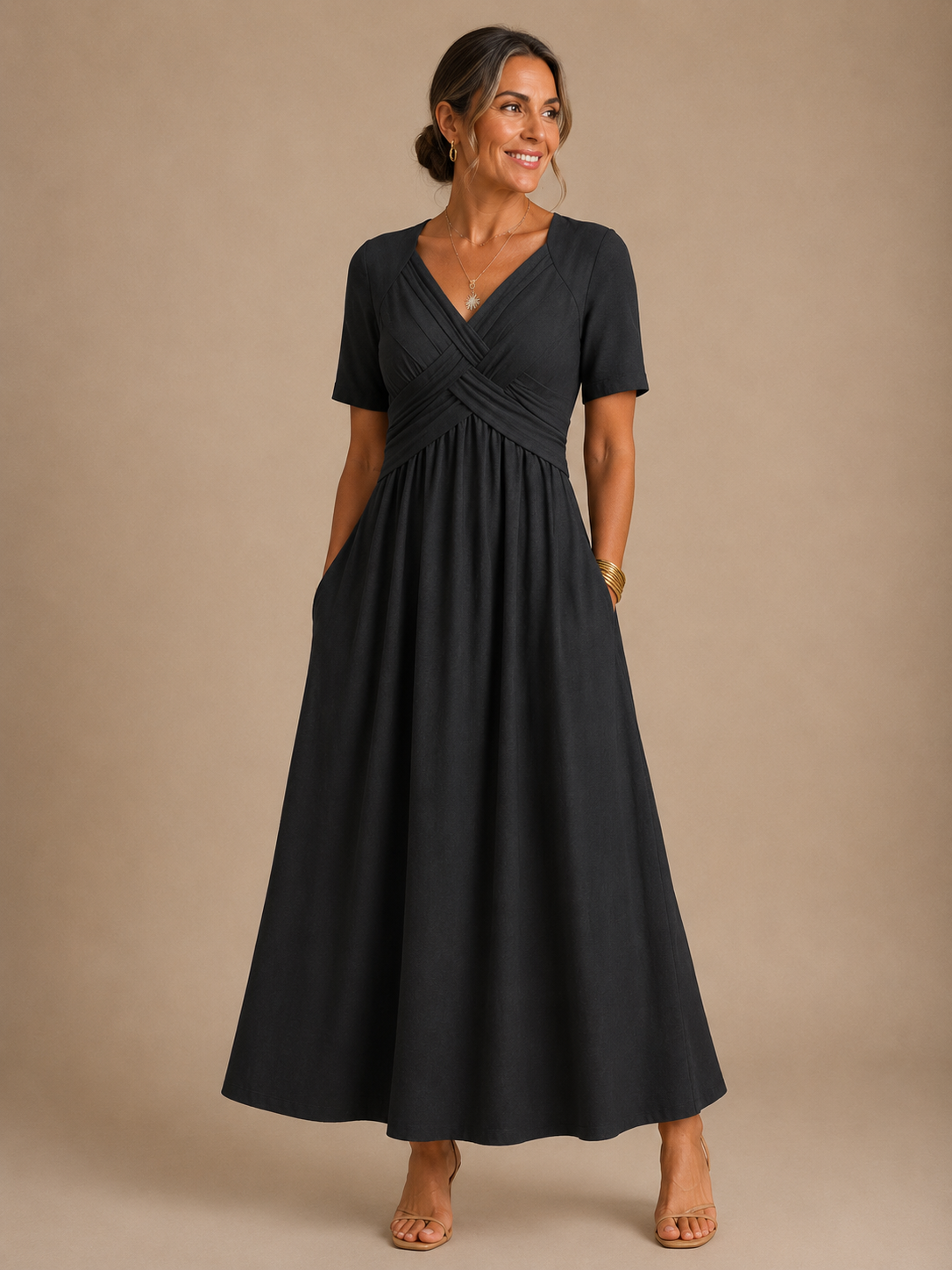 Angeli | Elegante midi-jurk