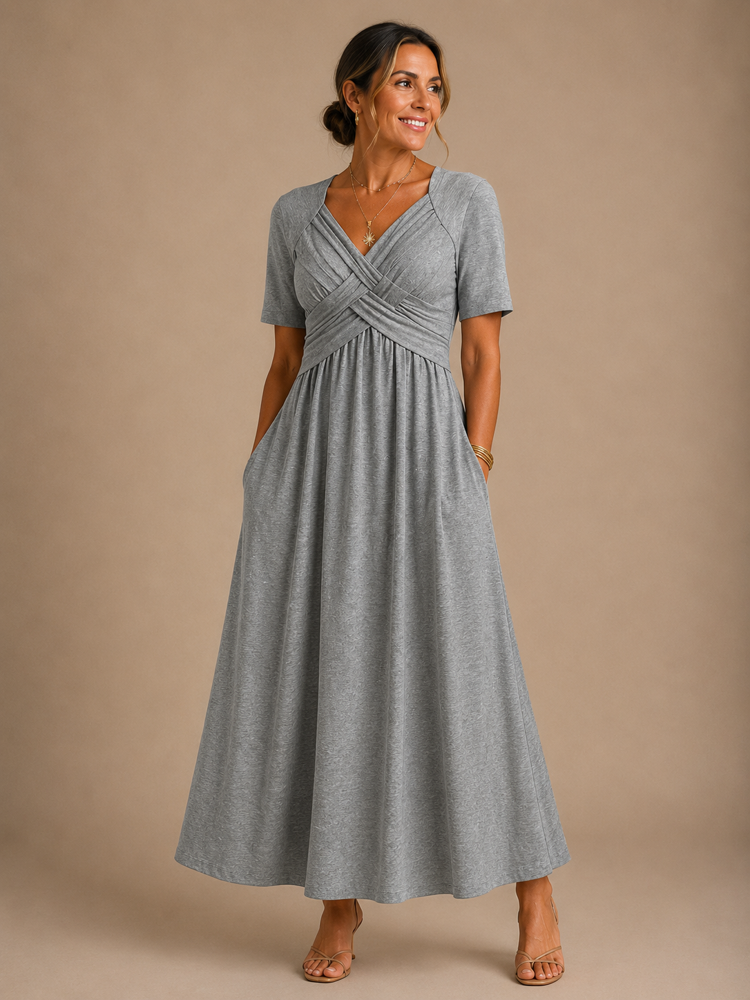 Angeli | Elegante midi-jurk